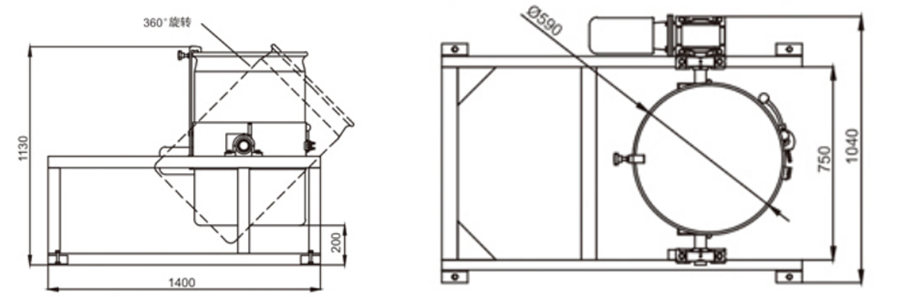 TY400AB electric drum tumbler